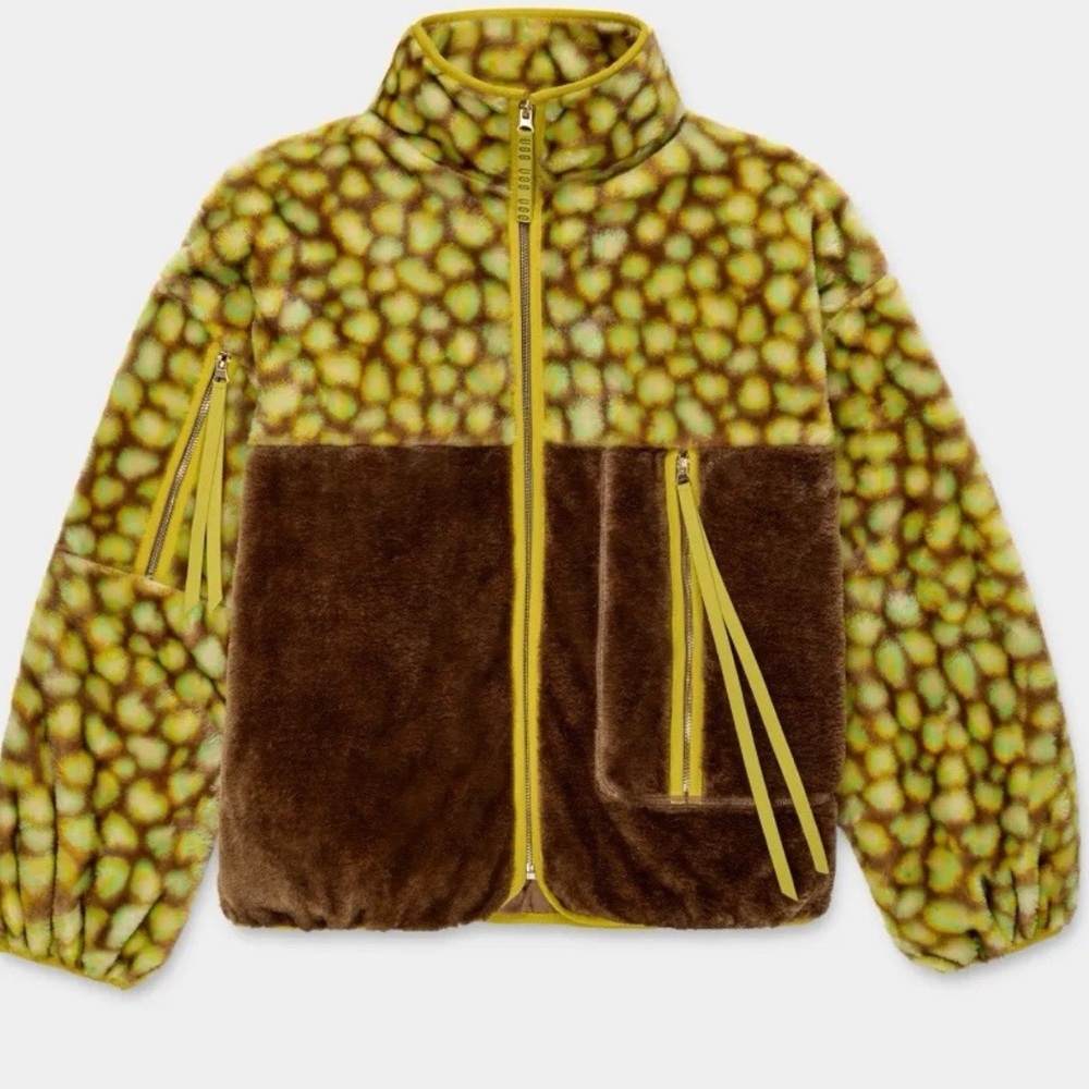 Ugg Yellow And Brown Patterned Jacket - image 1